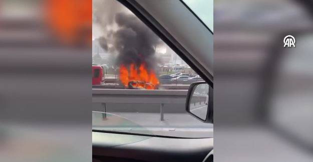 D-100'ün ortasında alev alev yandı! Trafik felç oldu - Resim: 26